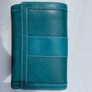Coach leather wallet- green